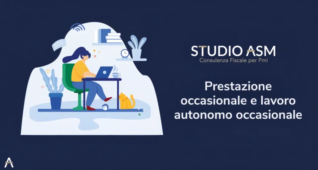 Illustrazione di donna che lavora al computer da casa, circondata da libri e piante.